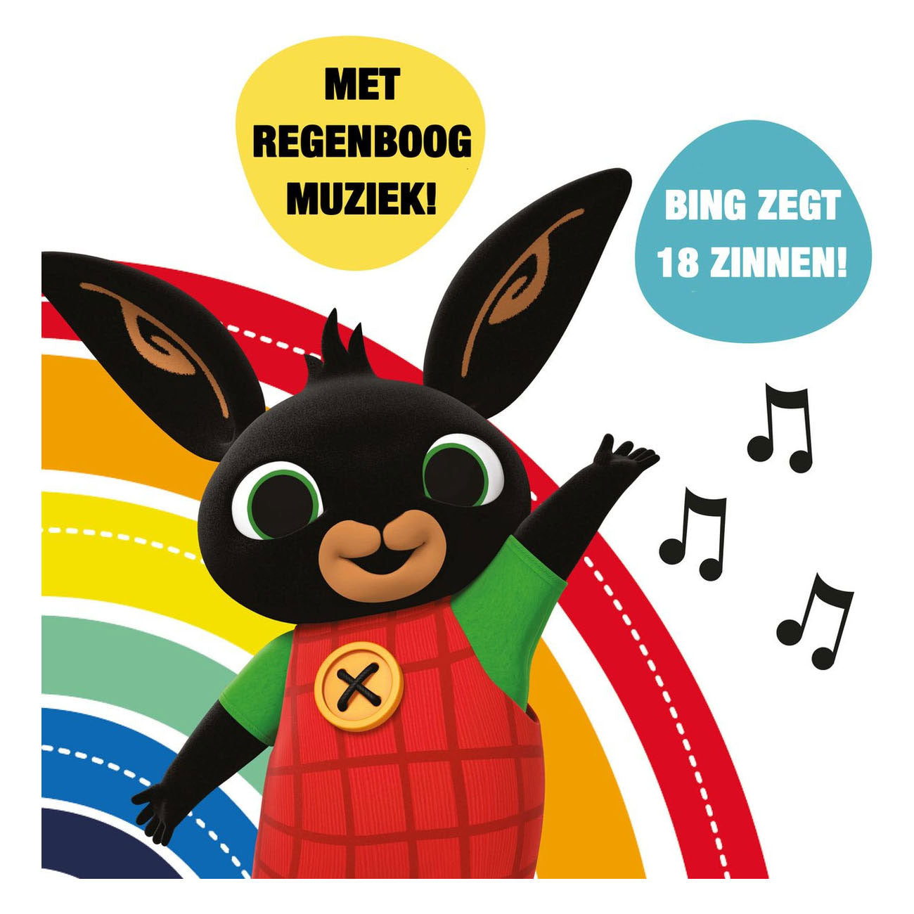 Bing pratende rainbow knuffel