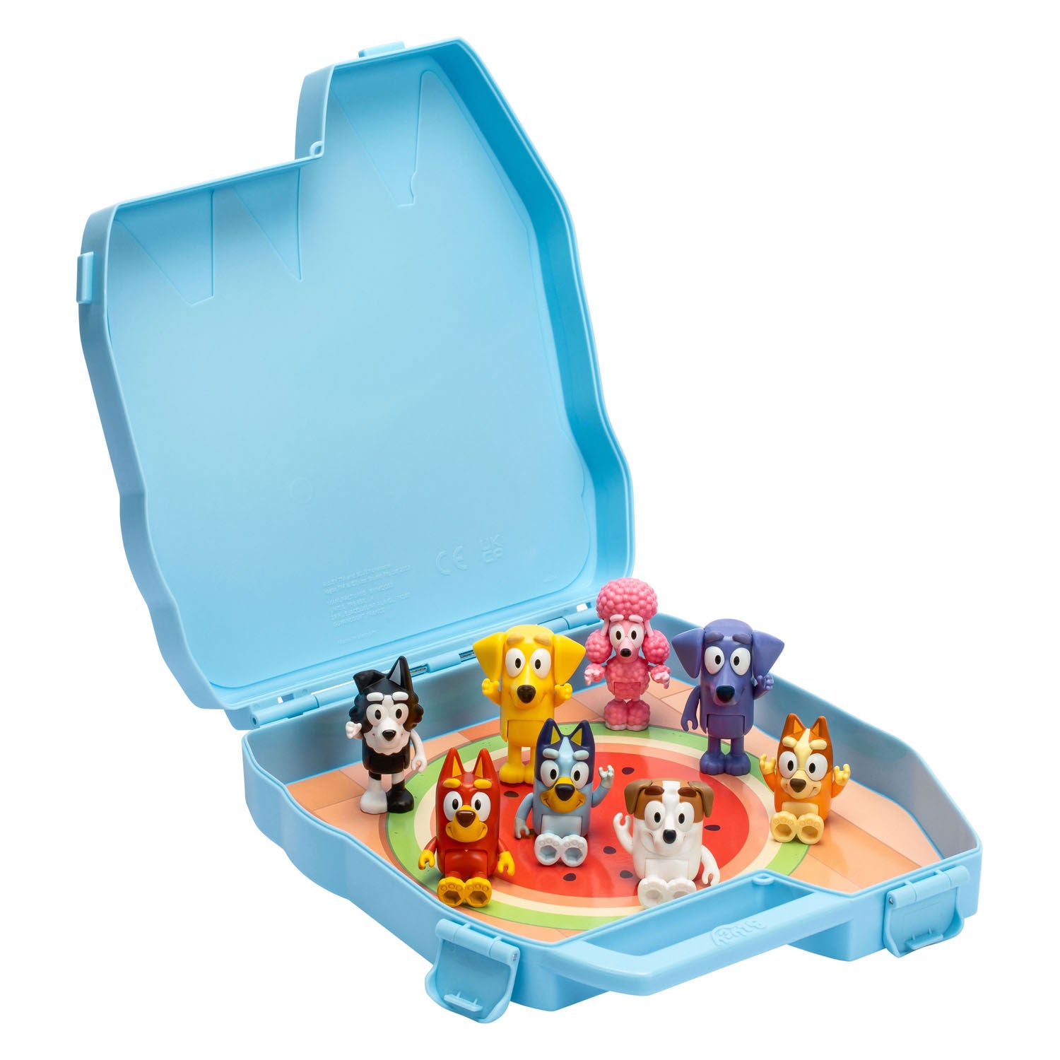 Spectron bluey play go koffer met 8 speelfiguren
