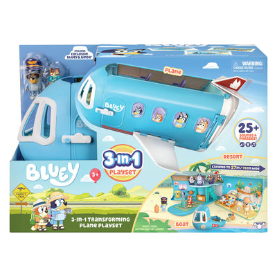 Moose bluey 3in1 vliegtuig met 2 speelfiguren