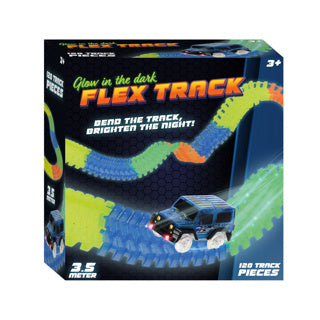 Racebaan glow track 120 delig 3,5 meter | 2 stuks
