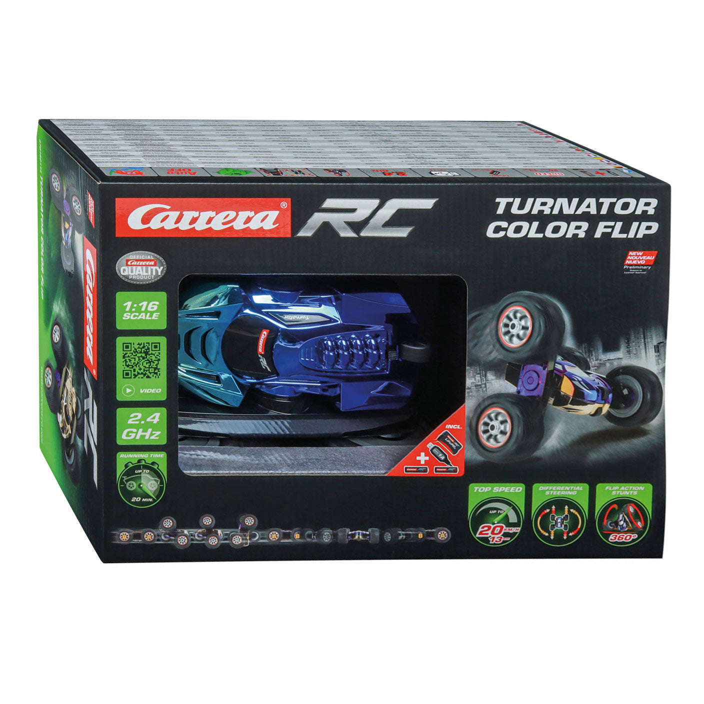 Carrera rc bestuurbare auto - turnator color flip