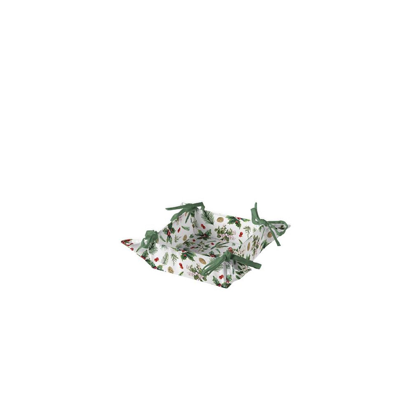 Ambiente broodmand winter greenery wit katoen 35x35cm
