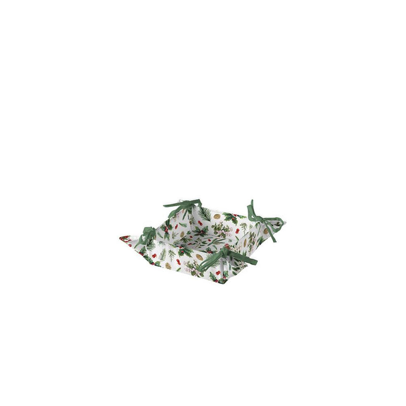 Ambiente broodmand winter greenery wit