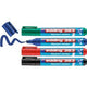 Flipovermarker edding beitelpunt blauw, groen, zwart, rood