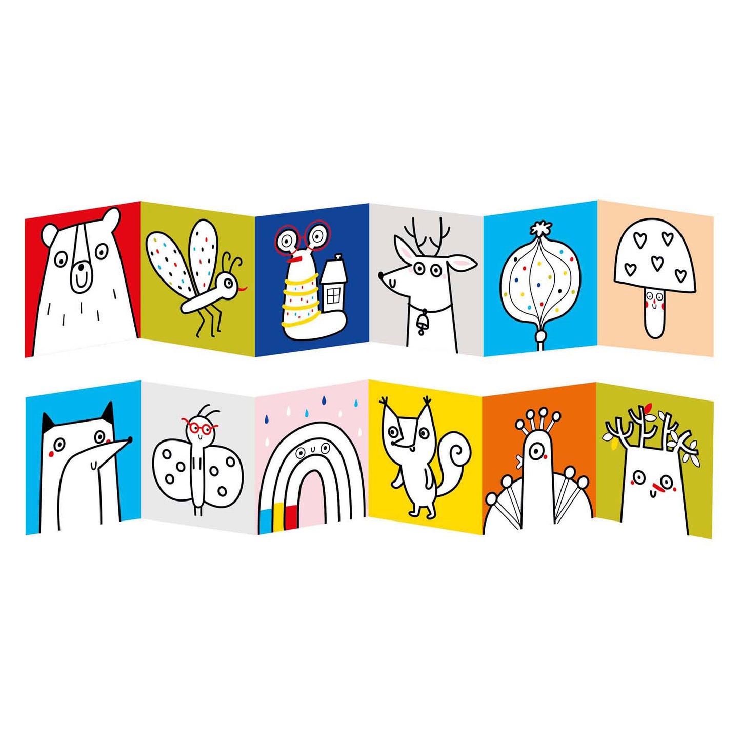 Banana panda - kleurboekje klaar om het bos te tekenen