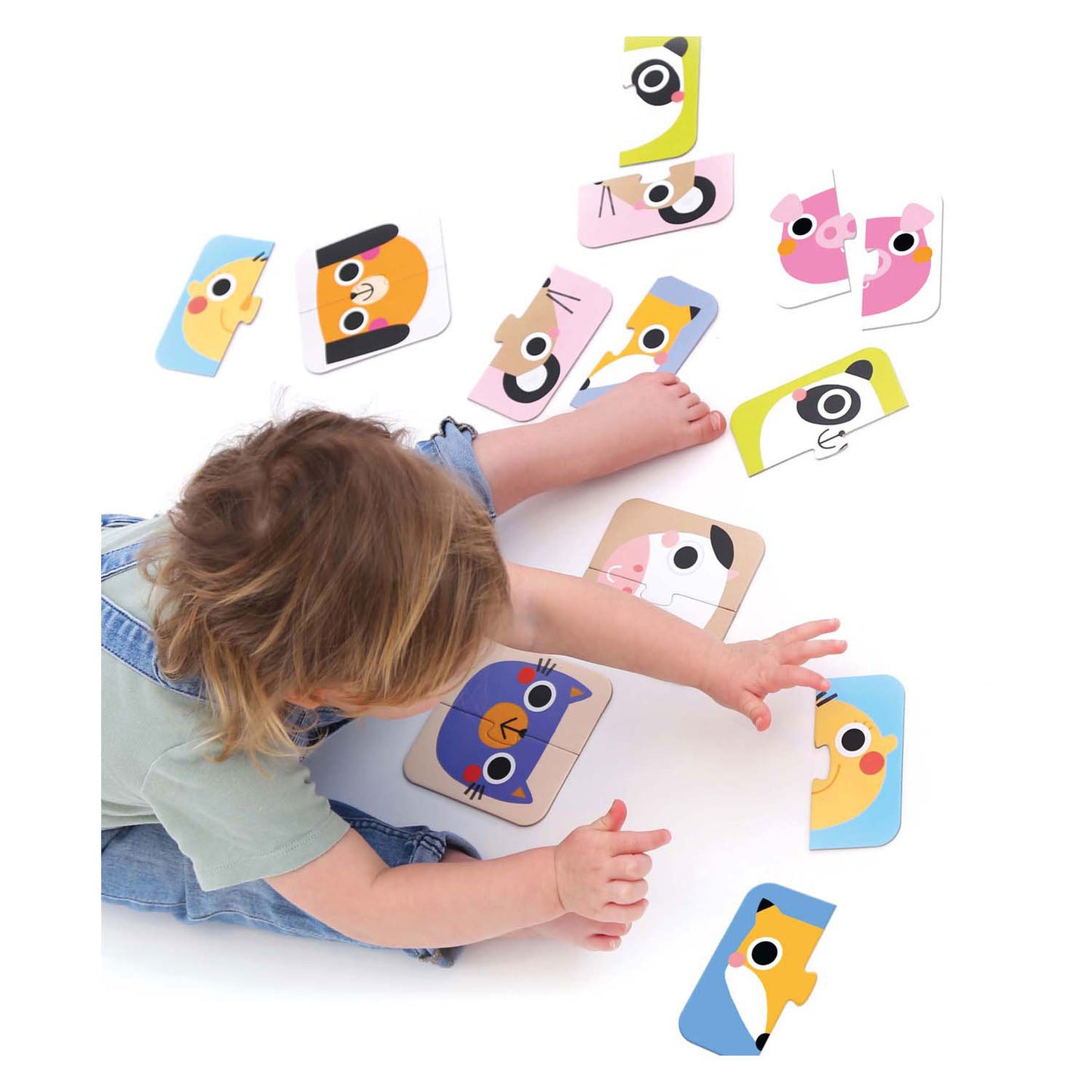 Banana panda - on-the-go puzzel halve gezichten - 16st.