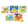 Banana panda on-the-go puzzel dinosaurussen 3+ - vijf puzzels van 9 stukjes - leuk dino puzzel speelgoed.