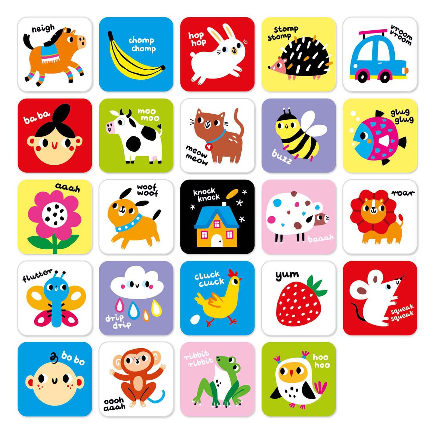 Banana panda - hoog contrast babykaarten 6m+ 9m+ - 24st.