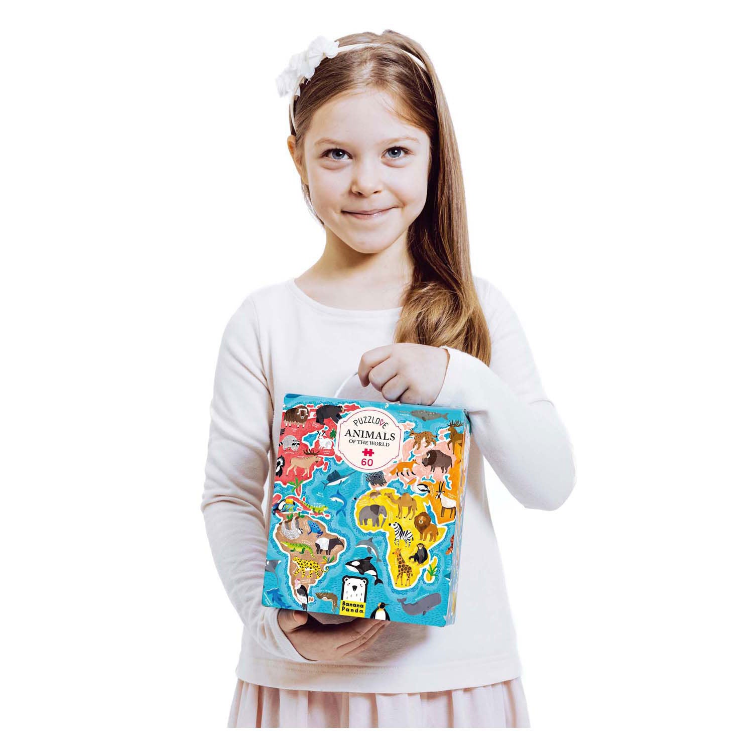 Banana panda puzzelliefde dieren over de wereld (60 pcs).