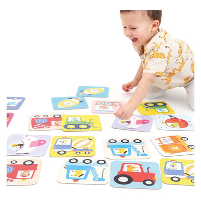 Banana panda - grote memory spel voertuigen - 24st.