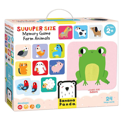 Banana panda - groot memo spel boerderijdieren - 24st. xxl