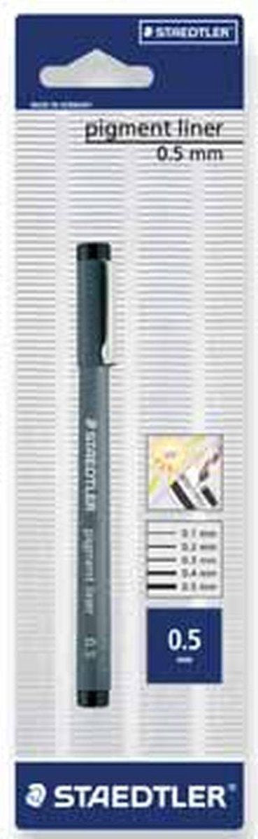 Staedtler pigment liner fineliner - blister 0.5 mm zwart