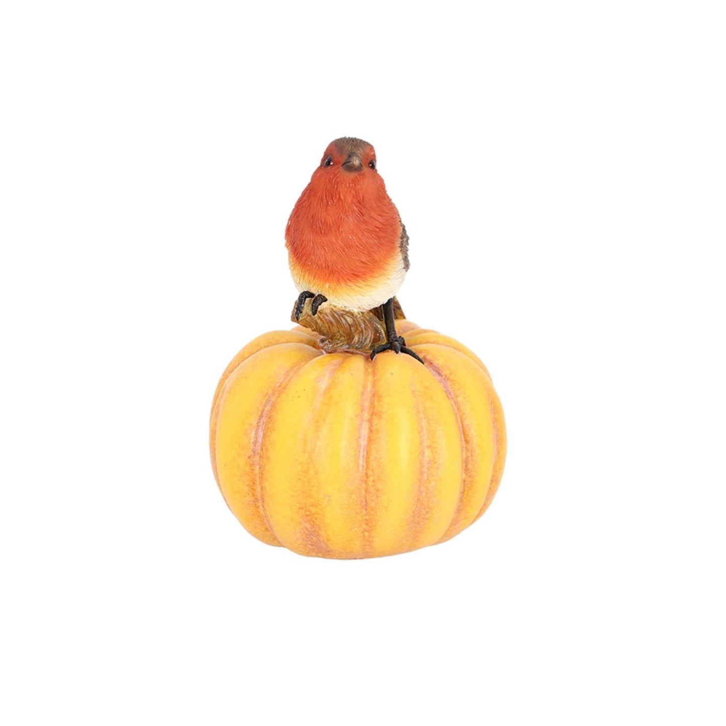 Esschert design roodborst op pompoen 11,7x12x16,2cm polyresin