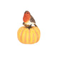 Esschert design roodborst op pompoen 11,7x12x16,2cm polyresin