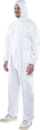 Wolfcraft - wegwerp overall met capuchon - maat l - wergwerpoverall - 4971000