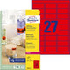 Etiketten avery rood 675 stuks