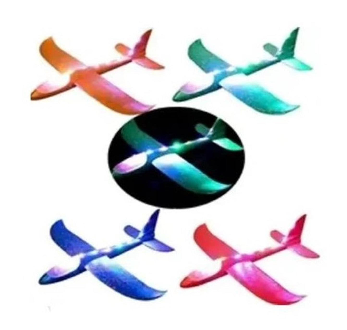 Foam vliegtuig met verlichting 48cm