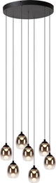 Lucide tamino - hanglamp - ø 52 cm - led dimbaar - 7x7w 3000k - zwart