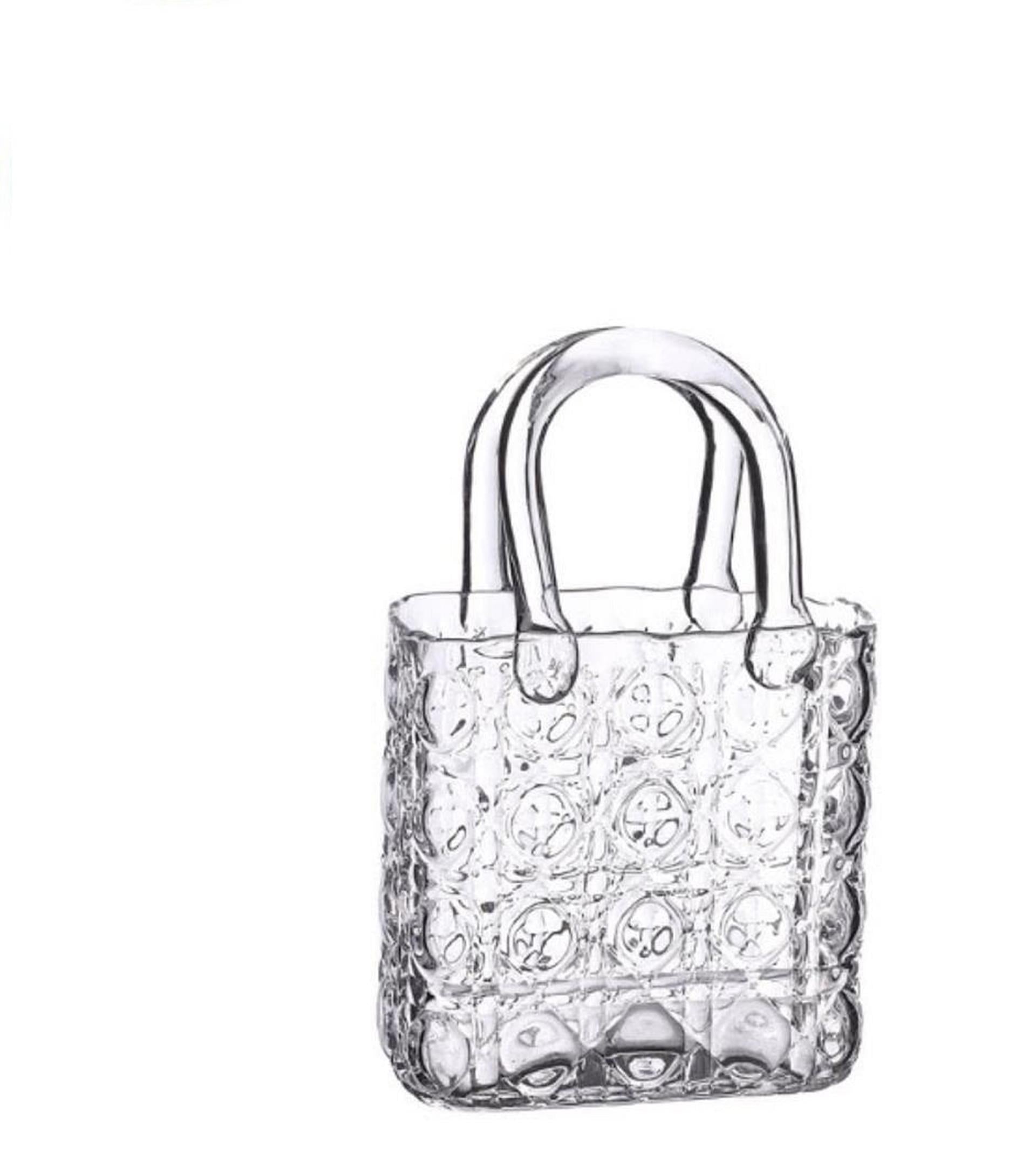 Ideas 4 seasons elysee glazen handtas vaas 19x11x28cm
