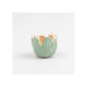 Season inspired decoration waxinelichthouder tulp cement 8.5x6.5 cm groen
