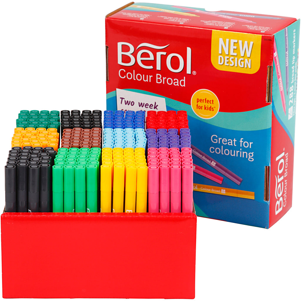 Berol stift, lijndikte 1-1,7 mm, diverse kleuren, 288 stuk 1 doos