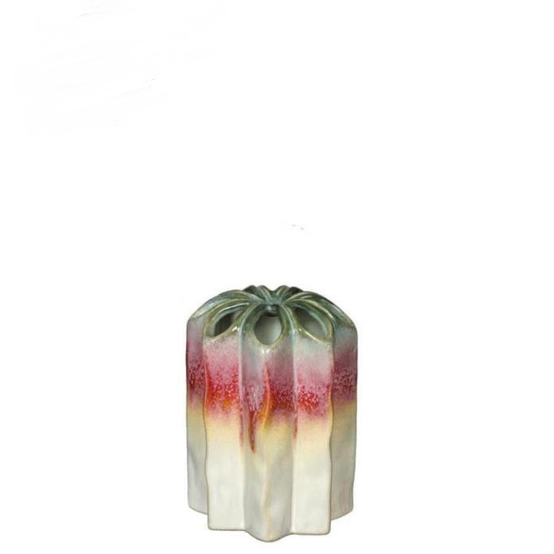 Ideas 4 seasons regenboog poppy vaas s 10,5x10,5x15cm