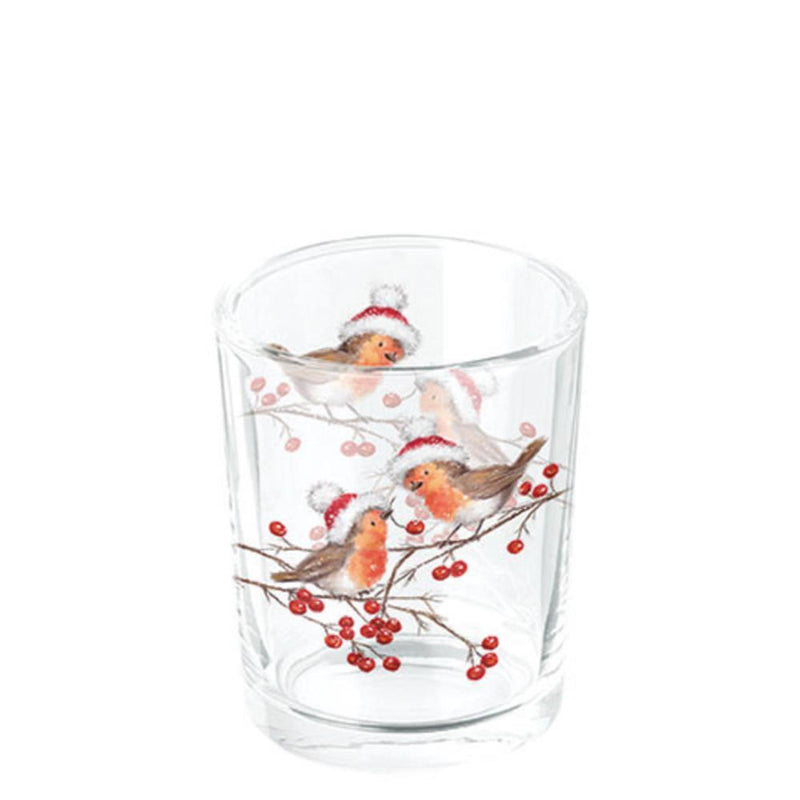 Ambiente theelicht christmas robins
