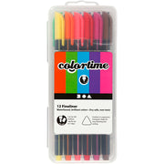 Https: www.cchobby.nl colortime-fineliners-lijndikte-0-6-0-7-mm-diverse-kleuren-12-stuk-1-doos - afbeelding 2