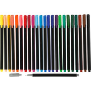 Https: www.cchobby.nl colortime-fineliners-lijndikte-0-6-0-7-mm-diverse-kleuren-24-stuk-1-doos - afbeelding 1