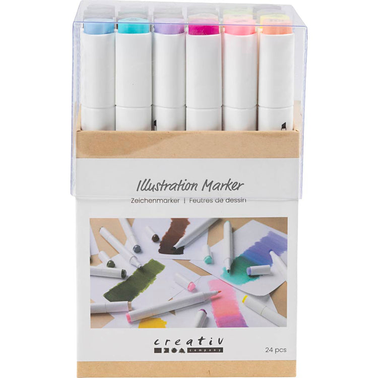 Creativ company http: www.cchobby.nl tekenstift-lijndikte-1-8-mm-pastelkleuren-standaardkleuren-24-stuk-1-doos
