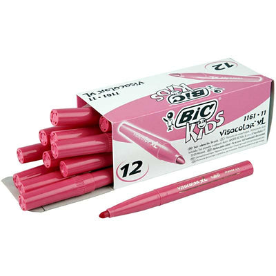 Bic https: www.cchobby.nl -visa-color-kleurstiften-lijndikte-3-mm-roze-12-stuk-1-doos