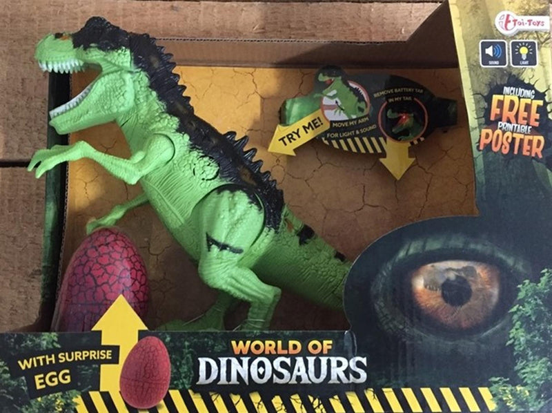 Toi-toys toi toys dinosaurus 30cm met geluid + ei