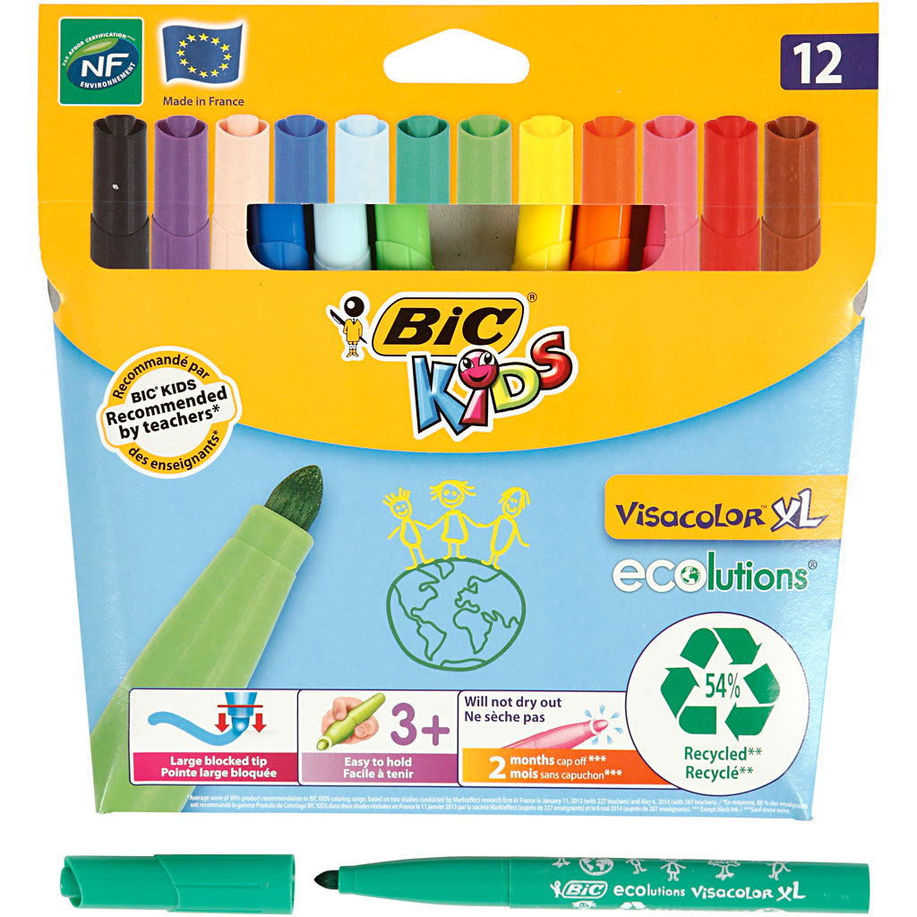 Bic kids visacolor xl ecolutions, 12st.