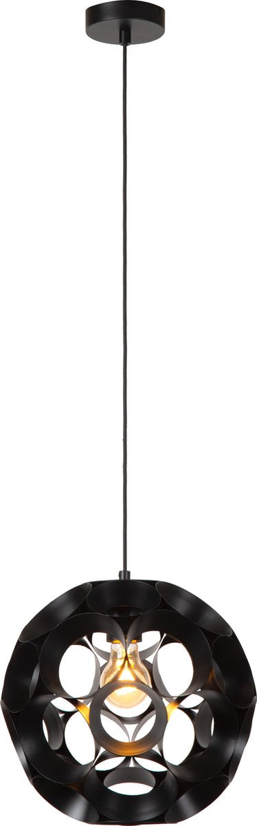 Lucide hannelore - hanglamp - ø 30 cm - 1xe27 - zwart