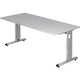 Bach bureau hammerer vos 19 5 180x80cm gemelamineerd spaanplaat grijs