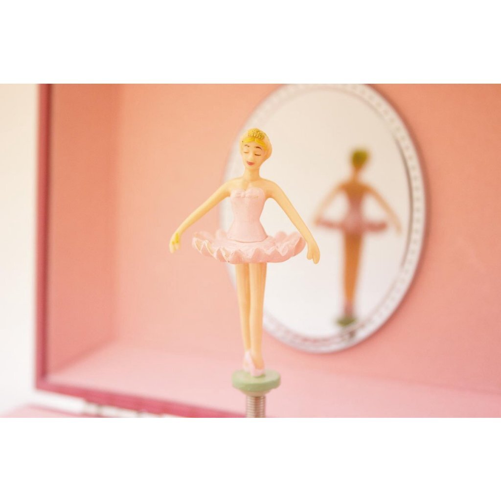 Ulysse sieradendoosje met muziek met ballerina parasol roze