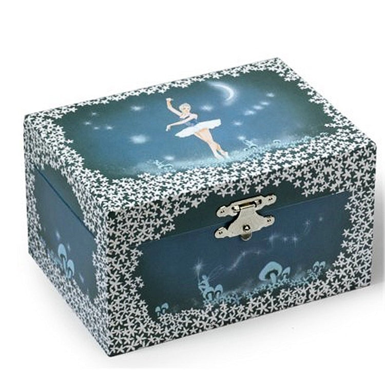 Simply for kids juwelen-muziekdoosje ballerina witte jurk blauw wit