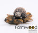 Farmwood animals egel op blad natural l10cm