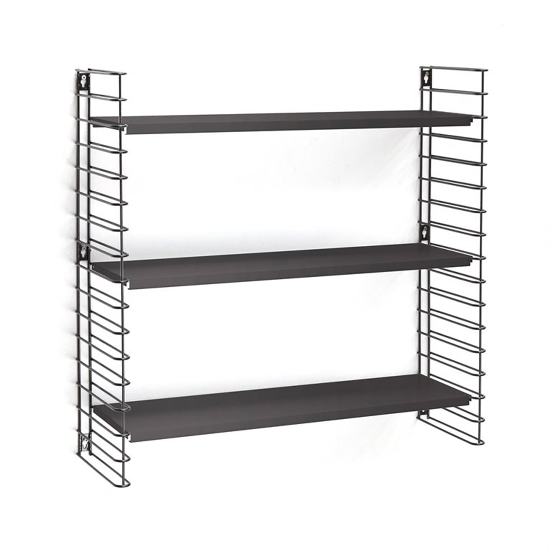 Tomado boekenrek retro geheel zwart 70x21x68cm