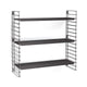 Tomado boekenrek retro geheel zwart 70x21x68cm