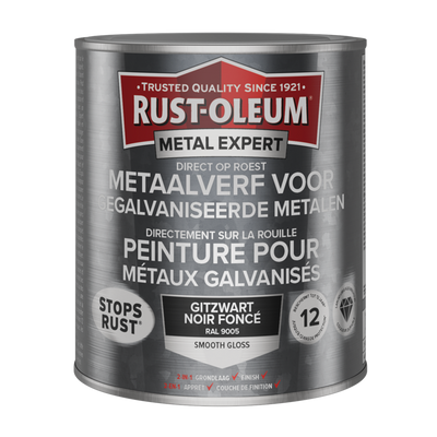 Rust-oleum 1071712 - metaalverf gegalv.metaal-750mlral9005 | 1 stuks