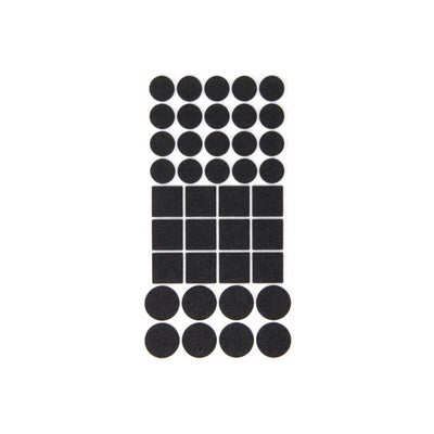 Mack 1069036 - assortiment zelfklevend vilt zwart | 12 stuks