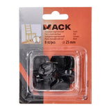 Mack 1066769 - stoelglijder nagel kunststof zwart ø 25 mm 8 st pcs | 6 stuks - afbeelding 2