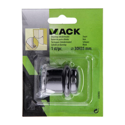Mack 1069031 - deurstop cilindermodel zwart ø 30h35 mm 1 st pc | 6 stuks