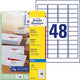 Adresetiketten avery j4791-25 laser wit