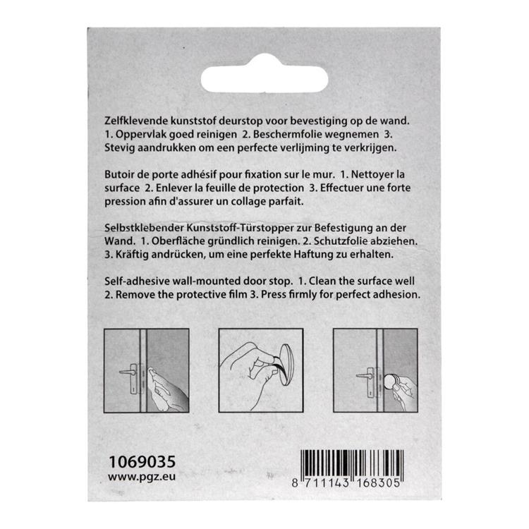 Mack 1069035 - deurstop zelfklevend zwart ø 40 mm 2 st pcs | 6 stuks