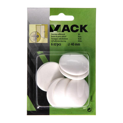 Mack 1069027 - deurstop zelfklevend wit ø 40 mm 6 st pcs | 6 stuks