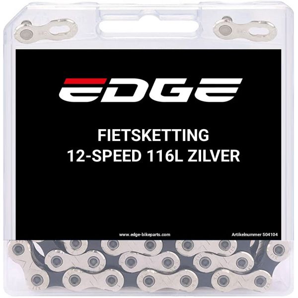 Edge fietsketting 12 speed chn-006 met 116 schakels - zilver