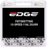 Edge fietsketting 12 speed chn-006 met 116 schakels - zilver - afbeelding 1