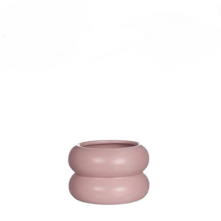 Ideas 4 seasons chubby bloempot roze ø9xh6,4cm